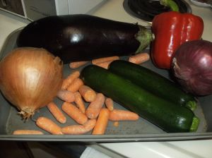 Look at all those pretty colored veggies!